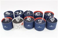 Lot 2097 - Ten boxed Swarovski crystal animal ornaments