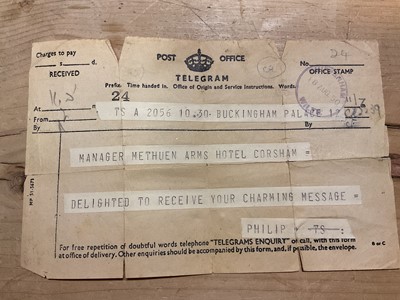 Lot 82 - H.R.H. Prince Philip The Duke of Edinburgh, collection of early ephemera