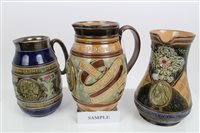 Lot 2106 - Doulton Lambeth stoneware jug - William Ewart...