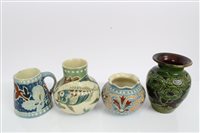 Lot 2107 - C. H. Brannam pottery vase decorated with fish...