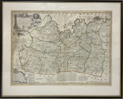 Lot 786 - Emanuel Bowen - 18th century engraved map of Surrey