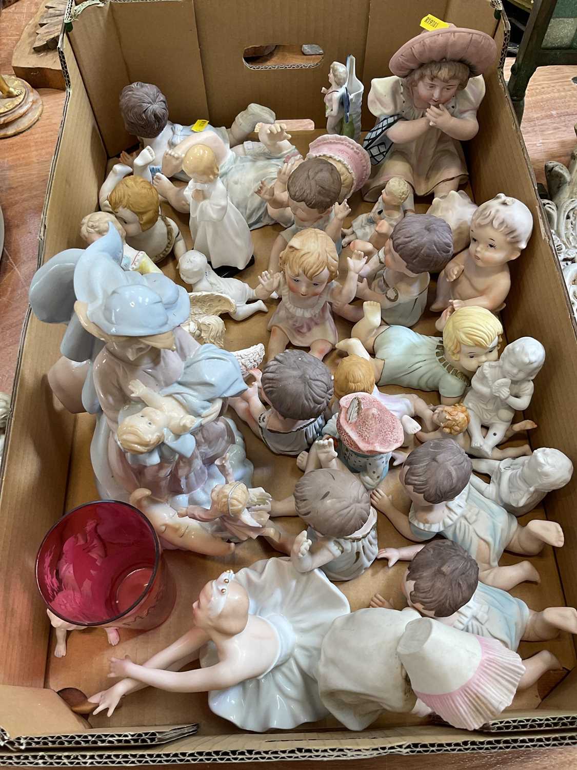 Lot 5072 - Collection of Continental bisque porcelain babies and other similar figures.