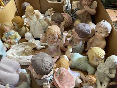 Lot 5072 - Collection of Continental bisque porcelain babies and other similar figures.