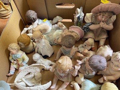 Lot 5072 - Collection of Continental bisque porcelain babies and other similar figures.