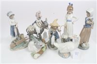 Lot 2134 - Lladro porcelain figure of a girl riding a...