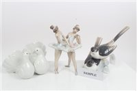 Lot 2160 - Selection of Lladro porcelain figures and...