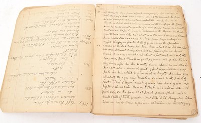 Lot 1248 - Military diary relating to Col. Roberts of Hendre of Killiney - the first entry titled 1st tour to Cashmere, dated 1863