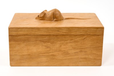 Lot 715 - Robert Mouseman Thompson lidded oak box