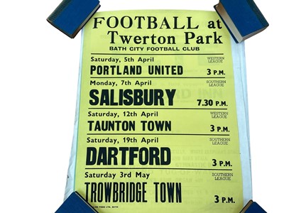 Lot 1527 - Old posters - Royal British Legion, Co-op, Twerton Park Football, mainly Bristol related and Somerset areas