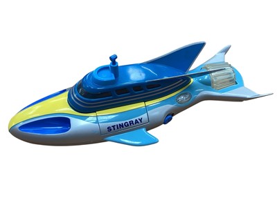 Lot 2703 - Matchbox Stingray Marineville HQ & Submarine, both boxed, plus loose 3 1/2" action figures (qty)