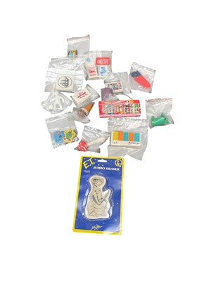 Lot 2447 - Collection of vintage novelty erasers, including E.T.