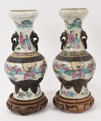 Lot 63 - Pair of Chinese crackleware vases with interesting provenance