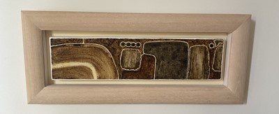 Lot 1039 - Jason Gathorne Hardy (b. 1968) earth pigments on oak - River Alde boundary IIIA, 10 x 38cm, framed