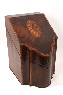 Lot 759 - George III mahogany knife box