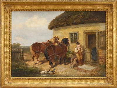 Lot 1163 - Thomas Smythe (1825-1906) oil on canvas - At Rest before a Cottage, signed, 35.5cm x 51cm, in gilt frame