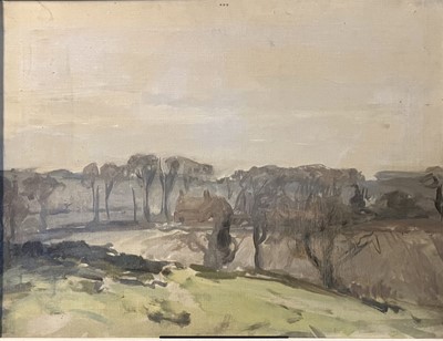 Lot 1090 - Harry Becker (1865-1928) oil on canvas - Blythe Valley Landscape with Farm Buildings