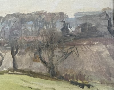 Lot 1090 - Harry Becker (1865-1928) oil on canvas - Blythe Valley Landscape with Farm Buildings