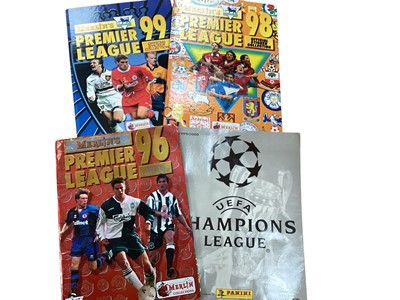 Lot 1541 - Selection of Panini & Merlin sticker albums of footballers and cricketer plus some Royal memorabilia