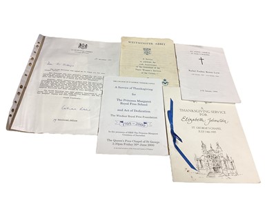 Lot 24 - A group of Official Royal ephemera including Ceremonial for the Marriage of H.R.H. The Prince of Wales to Lady Diana Spencer 1981, Order of Service of Thanksgiving and Remembrance for H.R.H. The P...