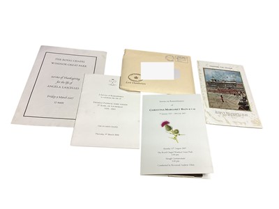 Lot 24 - A group of Official Royal ephemera including Ceremonial for the Marriage of H.R.H. The Prince of Wales to Lady Diana Spencer 1981, Order of Service of Thanksgiving and Remembrance for H.R.H. The P...