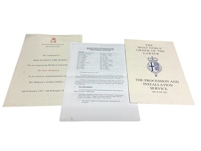 Lot 24 - A group of Official Royal ephemera including Ceremonial for the Marriage of H.R.H. The Prince of Wales to Lady Diana Spencer 1981, Order of Service of Thanksgiving and Remembrance for H.R.H. The P...