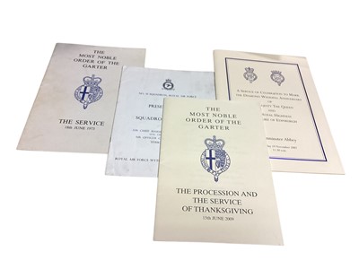 Lot 24 - A group of Official Royal ephemera including Ceremonial for the Marriage of H.R.H. The Prince of Wales to Lady Diana Spencer 1981, Order of Service of Thanksgiving and Remembrance for H.R.H. The P...