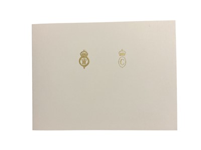 Lot 51 - H.R.H. Prince Charles Prince of Wales (now H.M. King Charles III) and H.R.H. Camilla Duchess of Cornwall (now H.M. Queen Camilla) signed 2008 Christmas card with gilt Royal cyphers to cover, colou...