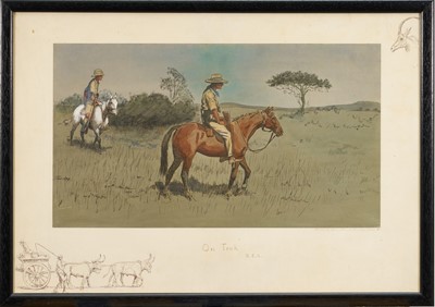 Lot 1195 - *Snaffles, Charles Johnson Payne (1884-1967) hand-coloured print - On Trek, published by Messrs Fores, 39.5cm x 57.5cm, in glazed frame Provenance: Berkeley Studio Ltd. 2003