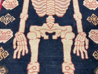 Lot 755 - Tibetan skeleton rug, 150 x 85cm