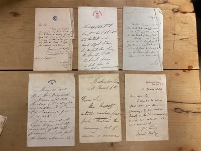 Lot 61 - British Statesmen, military figures and aristocracy, group of 18th and 19th century correspondence including The Duchess of Wellington signed letter, Earl of Shaftesbury, Lord Paget, Duke of Dev...