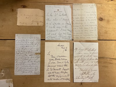Lot 61 - British Statesmen, military figures and aristocracy, group of 18th and 19th century correspondence including The Duchess of Wellington signed letter, Earl of Shaftesbury, Lord Paget, Duke of Dev...