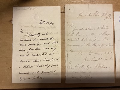 Lot 61 - British Statesmen, military figures and aristocracy, group of 18th and 19th century correspondence including The Duchess of Wellington signed letter, Earl of Shaftesbury, Lord Paget, Duke of Dev...
