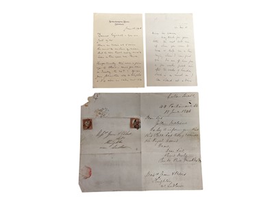 Lot 62 - The theatre and the arts, collection of 18th and 19th century correspondence and related ephemera including Sir Henry Irving signed portrait photograph, Royal Lyceum Theatre pay list for the wee...