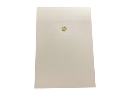 Lot 70 - H.R.H. The Duke of Edinburgh, scarce 1956 Christmas card with photograph of the young Royal Family on board the new Royal Yacht to the interior, signed in ink 'Philip 1956'