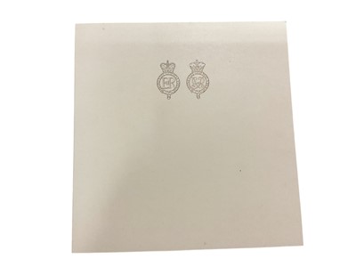 Lot 71 - H.R.H. The Duke of Edinburgh, scarce 1959 Christmas card with photograph of the young Royal Family on a garden terrace to the interior, signed in ink 'Philip 1959'