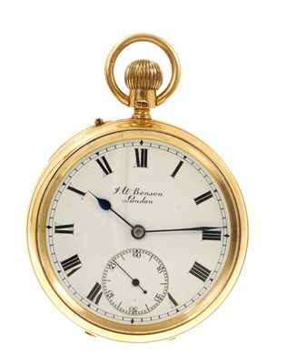 Lot 512 - Late Victorian 18ct gold pocket watch