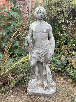 Lot 1297 - Antique composition garden figure