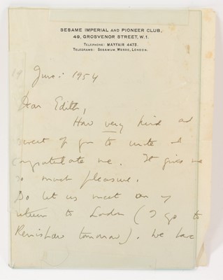 Lot 787 - Edith Sitwell letter