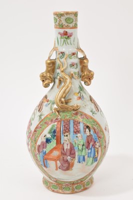Lot 122 - 19th century Canton bottle vase