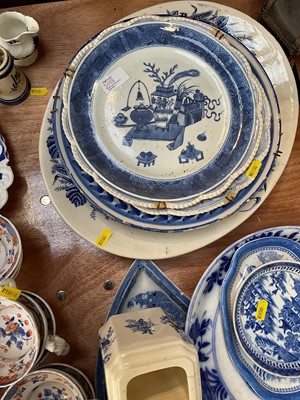 Lot 5018 - Group of ceramics, including 19th century Chinese blue and white plate, Victorian tea set, etc