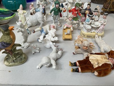 Lot 5026 - Group of ceramic figures, including Bing & Grondahl, snow babies, fairings, etc