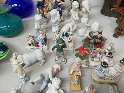 Lot 5026 - Group of ceramic figures, including Bing & Grondahl, snow babies, fairings, etc