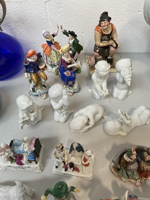 Lot 5026 - Group of ceramic figures, including Bing & Grondahl, snow babies, fairings, etc