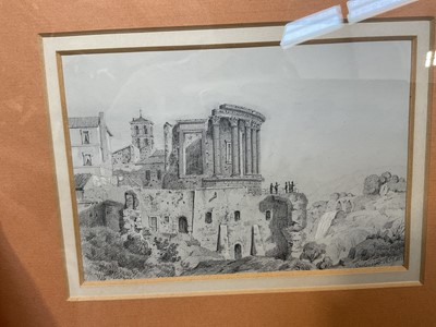 Lot 5030 - Pair of 19th century Italian drawings, together with a selection of prints