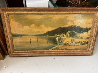 Lot 5034 - Group of antique and later pictures and prints, including oils and watercolours