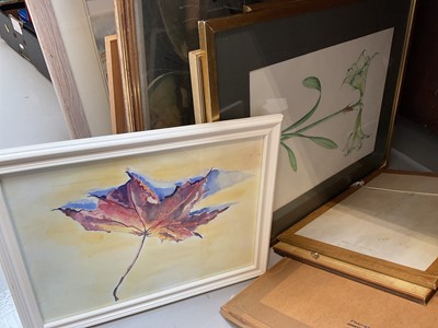 Lot 5037 - Group of mostly modern watercolours and other pictures, including a still life by Wilfred Fryer