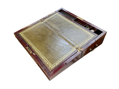 Lot 5043 - Large Victorian mahogany writing slope, 55cm wide