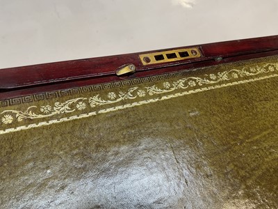 Lot 5043 - Large Victorian mahogany writing slope, 55cm wide