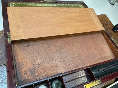 Lot 5043 - Large Victorian mahogany writing slope, 55cm wide