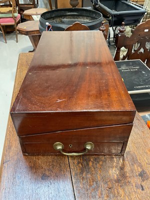 Lot 5043 - Large Victorian mahogany writing slope, 55cm wide